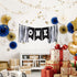 Q&High Life Race Car First Birthday Highchair Banner, Pre - strung Black & White Checkered ONE Garland for Boys Fast