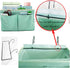 Green Bedside Caddy, Multi-Function Hanging Storage Basket for Bunk and Hospital Beds, Holds Glasses, Books, Mobile