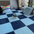 12 49" 37" 12 Pcs Kids Foam Interlocking Carpet Tiles with Border, Thick Carpet Squares Plush Floor Playmats Baby