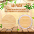 40 Roowest Pcs Yogurt Jar Lids Bulk Compatible with Oui Yogurt Jars, Natural Bamboo Wooden Lids Round Reusable Canning