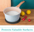 Trivets for Hot Dishes, 4 Pcs Coasters and Storage Basket, Hot Pads for Countertops, Cotton Hot Mats Cooking Pad (Black)