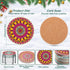 Hushee 12 1 Pcs Ceramic Drink Coasters with Holder Holiday Cup Coasters with Cork Backing for Home Table Protection