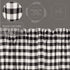 VHC Brands Annie Buffalo Check Cotton Farmhouse Kitchen Curtains Rod Pocket Balloon Valance, 15x60, Black
