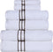 Superior Hotel Turkish Cotton 6 Piece Towel Set, Ultra Plush Spa Quality