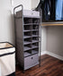 BIRDROCK HOME 12 Cubby Vertical Shoe Rack Organizer - Sturdy Metal Frame for Small Space Bedroom & Closet
