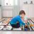 5x7ft Kids City Road Car Play Rug - Non-Slip Faux Wool Carpet with Interactive City Map Design, Educational Toy Vehicle