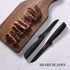 Steak Knives Set of 6, High-Carbon Stainless Steel Serrated Knives, Elegant Black, Dishwasher Safe