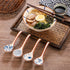 WHJY Asian Soup Spoon Set of 4, Ceramic Ramen Soup Spoons, Chinese Miso Soup Spoons, Dumpling Fish
