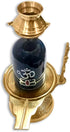 Craftsman SATVIK 4.5 INCH Brass Lord Shiva Linga Lingam Statue with Trishul and Brass Matki for Hindu Pooja Sculpture