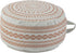 MOCOFO Unstuffed Round Pouf Cover, Boho Geometric Ottoman Footstool Cover with Handle,