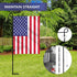 YEAHOME Garden Flag Holder Stand, 6mm Weather-Proof Black Metal Flagpole with Tiger Clip and Rubber Stopper