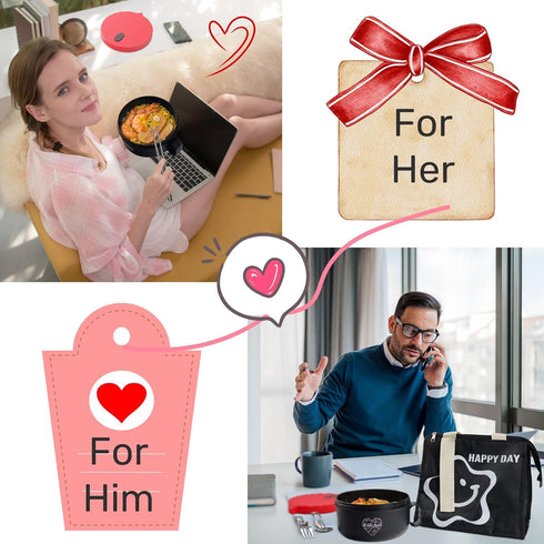 AI LOVE PEACE Ramen Bowl, Large 40 oz Microwave Ramen Cooker, Portable Noodle Bowl for Home Office Dorm Room
