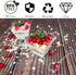 Hiasobre 100 Pack 2 oz Mini Dessert Cups with Spoons, Square Clear Plastic Appetizer Cups, Reusable Parfait Cups, Small