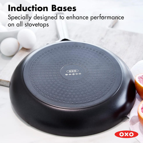 OXO Agility Series 8" Frying Pan Skillet, Ceramic Nonstick, PFAS-Free, Induction Suitable, Dishwasher Safe