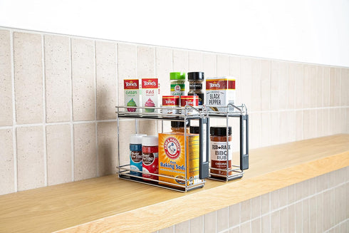 Set Nifty Solutions Spice Caddy of Two, Chrome