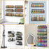 OneAhead Design 3 6 Pack Wall Mounted Spice Rack Organizer, Pantry Door Organizer & Hanging Storage Baskets, Metal