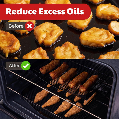Air Fryer Basket for Oven - Non-Stick Crisping Sheet for Baking Pizza, Chips, Fries, & More