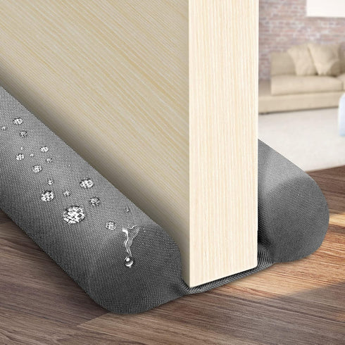 Waterproof Twin Door Draft Stopper - Adjustable Size 30" to 36" Weather Stripping Noise Blocker