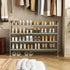Shoe Rack 4 Tier Long Storage Organizer, Wide Metal Shoe Shelf for Closet Entryway, Grey