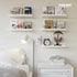 5 Set RICHER HOUSE White Floating Shelves, Wall Mounted Shelves for Wall Decor, Modern Picture Ledge Shelf with Lip