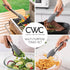 COOK WITH COLOR Stainless Steel Silicone Tipped Kitchen & BBQ Tongs Set, 3 Piece Tongs in Black