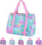 Lilly Pulitzer Cute Lunch Bag for Women, Insulated Tote Bag, Large Capacity Blue Mini Cooler with Storage Pocket
