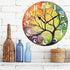 Wamika Wall Clock, Tree of Life Design, 10 Inch, Silent Non-Ticking Decorative Clock for Spring Summer Autumn