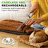 NutriChef Cordless Electric Knife | Lightweight with Contoured Grip Handle | Carve Turkey, Meats, Bread, Cheese & More