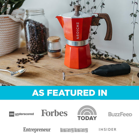 GROSCHE Milano Stovetop Espresso Maker Moka Pot, 3 Espresso Cup - 5oz, Red, Cuban Coffee Maker, Italian Espresso Brewer