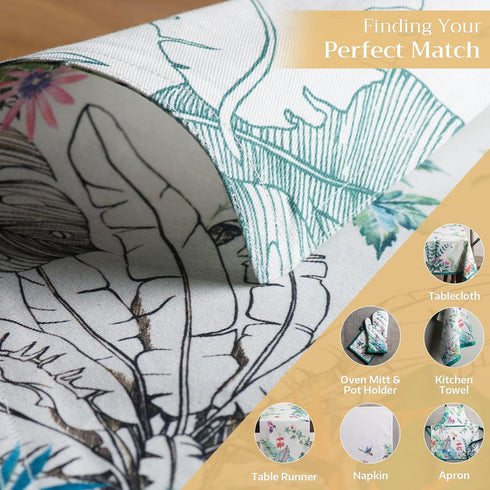 Maison d' Hermine Placemats Set of 4, 100% Cotton Washable Cloth Place Mats for Kitchen Dining
