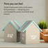 Dimmer Driini Digital House Shaped Alarm Clock with Temperature Display (Stripe Wood) Modern Aesthetic - Cute Cube