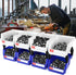 Pe&Hui 6 Pack Storage Organizer Bins, Wall Mount Parts Rack, Stackable Tool Bins for Screws and Office Supplies