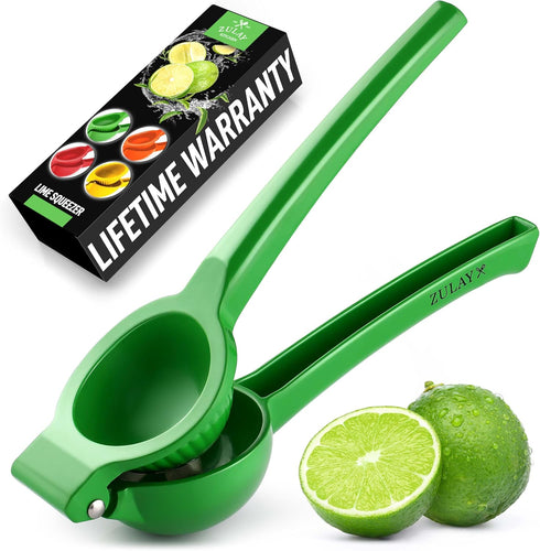 Zulay Metal Lime Squeezer Heavy-Duty Citrus Juicer for Maximum Juice Extraction Easy