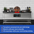 30" STUTOV Magnetic Stove Top Shelf Black Spice Rack with Red LOVE Design Seasoning Organizer for Back of Stove Over