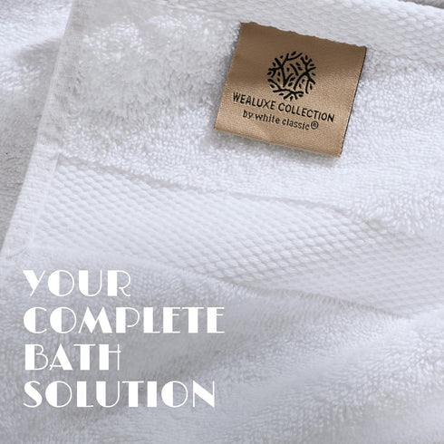 Set 6 100% 2 650GSM, 2 2 White Bath Towel of - Cotton Highly Absorbent Towels for Bathroom, Luxury Bath Towels Hand