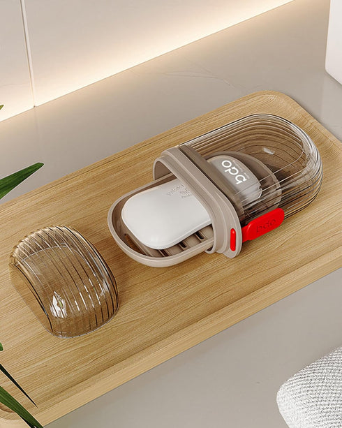 PEISAINOX Travel Soap Case, Leakproof Soap Container with Lid, Portable Bar Soap Holder for Traveling, Soap Dish