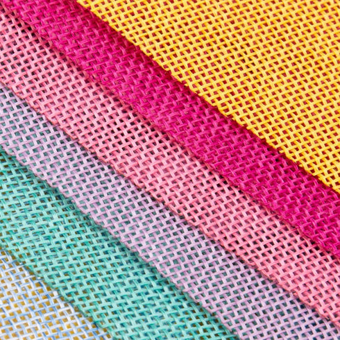 60 Flags Imitated Burlap Pennant Banner, Multicolor Fabric Triangle Rainbow Flag Bunting for Party and Festival