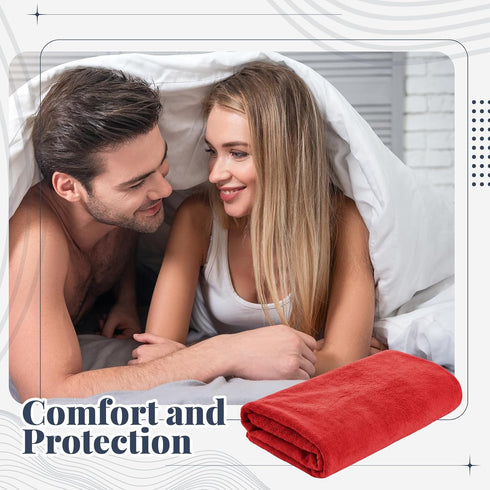 Fanfanwin Comfort(80 80 in,Red,1 Couples Waterproof Mat Lover Reusable Stainproof Blanket Quiet Easy Use Mattress