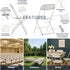 Commercial Set BTEXPERT White Plastic Folding Chair Steel Frame High Capacity Event Chair Lightweight for Office