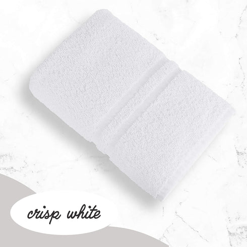 Pack 86% 14% 24 50 (8-Pack) GREEN LIFESTYLE Luxury Bath Towel - White Large Bath Towels for Spa, Gym, Bathroom, Hotel