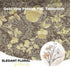 Brass,54" 78") Rectangle Table Cloth Elegant Gold Vine Flower PVC Waterproof Spill-Proof Vinyl Fitted Microfiber