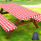 Smiry Picnic Table Cover with Bench Covers, Waterproof Elastic Fitted Tablecloths for