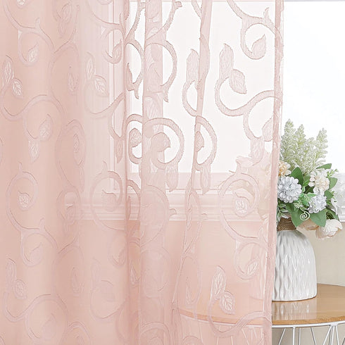 OWENIE Furman Sheer Curtains Set, 2 Panels 45 Inch Length for Living Room Bedroom, 42Wx45L inch
