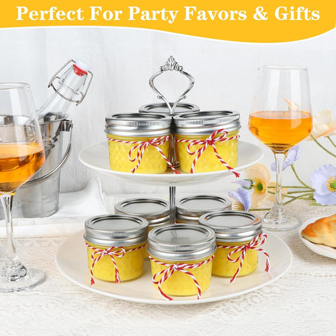 UrSpeedtekLive 40 Pack 4 oz Mason Jars with Regular Lids and Bands, Small Canning Jars, Mini Glass Jars for Jelly Jam