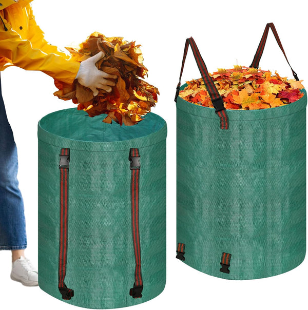 INGFLOW 200L leaf Collector Bag, Shoulder Strap, and Drawstring Reusable Yard Garden Bag