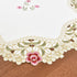 2 Pack 20 Inch Wolkemer Small Round Doily Embroidered Place Mat Lace Table Topper Vintage Beige End Table Cover