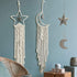 2pcs Tarklanda Moon Star Dream Catcher Decor, Boho Home Moon Star Dreamcatcher, Macrame Wall Hanging Boho Home Decor