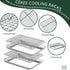Small Baking Sheet with Rack Set - 2 Small Cookie Sheets + 2 Small Baking Racks, CEKEE Stainless Steel