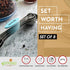 Spring Chef Stainless Steel Magnetic Measuring Spoons Set of 8, Nesting Metal Teaspoon & Tablespoon, Fits in Spice Jars