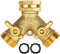 AuySier Garden Hose Splitter 2 Way Heavy Duty, Brass Faucet Adapter With Long
